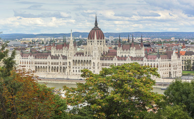 Obraz premium Parliament of Hungary in Budapest.