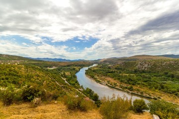 Fototapeta na wymiar Neretva river in Bosnia and Herzegovina