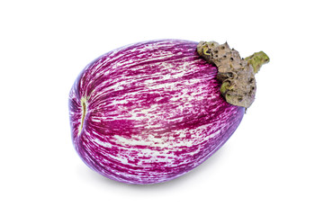 Purple eggplant isolated on white