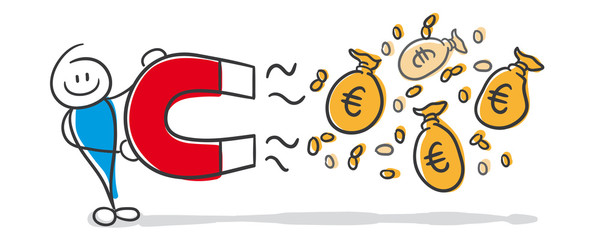 Stick Figure Series Blue / Geldsegen