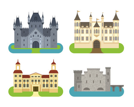 Castle cartoon vector illustration