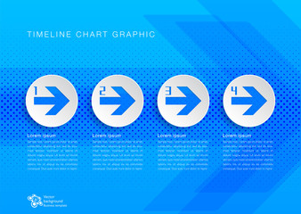 Timeline Chart Graphic, 4-Step #Vector Background
