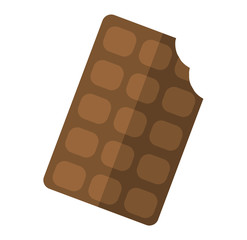 Chocolate piece isolated on white