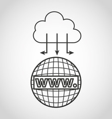 big data center flat icons vector illustration design