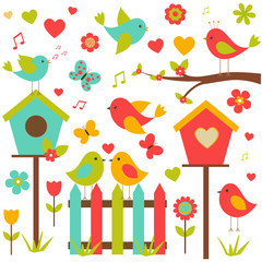 Vector set of nature-themed.