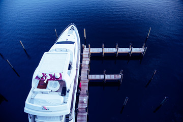 Yacht on a dock