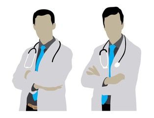 Doctor Man Silhouettes, art vector design