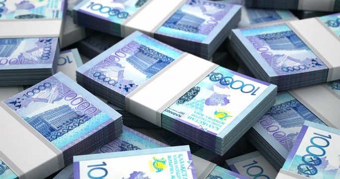 Stack of Kazakh Tenge (seamless)