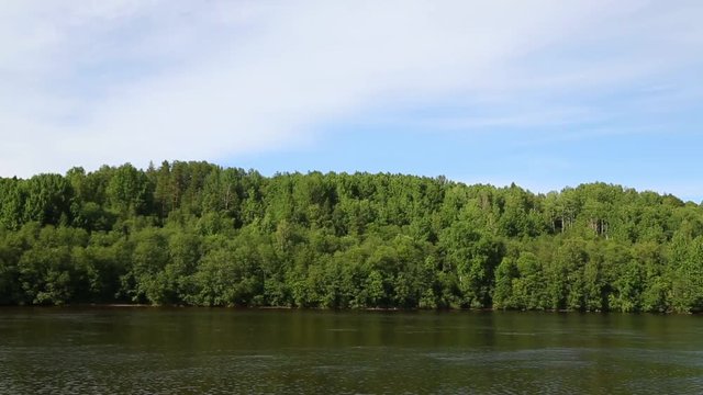 Landscape banks Svir river in northern Russia