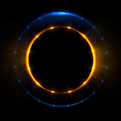 Abstract ring background with luminous swirling backdrop. Glowing spiral. The energy flow tunnel.
Shine round frame with light circles light effect. Glowing cover. Space for your message.