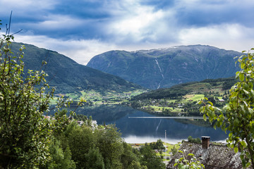Fototapeta na wymiar Norwegian landscape from Ulvik