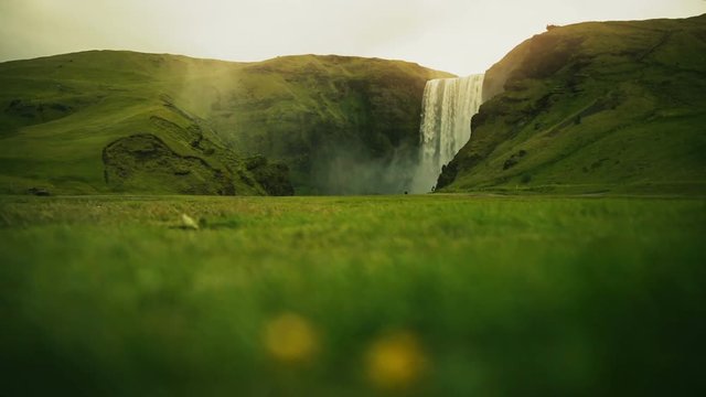 Skogafoss is the most beautiful and famous waterfall in Iceland
