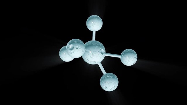Abstract molecule background - 3D Animation