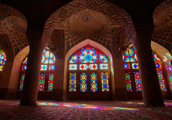 Fototapeta na wymiar Nasir al-Mulk Mosque in Shiraz city
