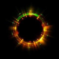 Abstract ring background with luminous swirling backdrop. Glowing spiral. The energy flow tunnel.
Shine round frame with light circles light effect. Glowing cover. Space for your message.
