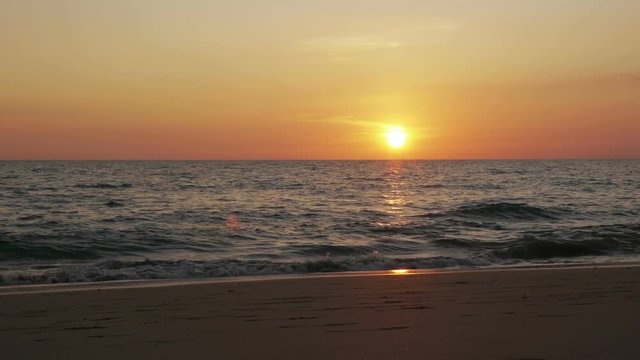 Sea beach at sunset