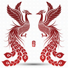 Chinese phoenix - obrazy, fototapety, plakaty