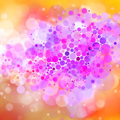 Exploding gift box: abstract illustration with circles