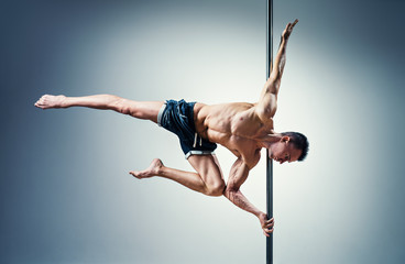 Pole dance man