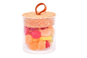 Glass bowl with candies