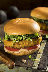 Homemade Pumpkin and Bean Burger