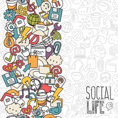 Plakat social network background