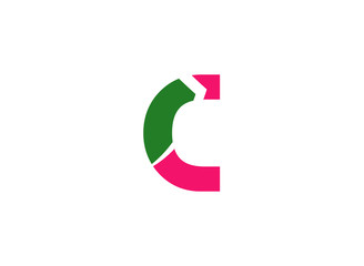 Abstract icon logo for letter C
