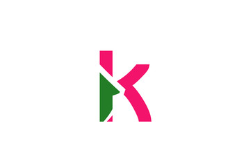 Vector illustration of abstract icons based on the letter K logo
