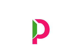 Letter P logo icon template elements
