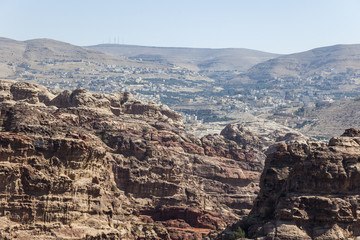 View from High Place of Sacrifice towards Umm Sayhun. Petra. Jor
