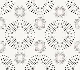 Gardinen Nahtloses Muster mit gepunkteten Kreisen © vectorchoice