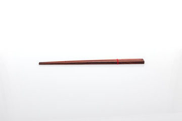 wooden shopstick isolated on the white background