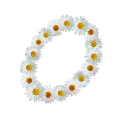 White Daisy Letter O Upper Case