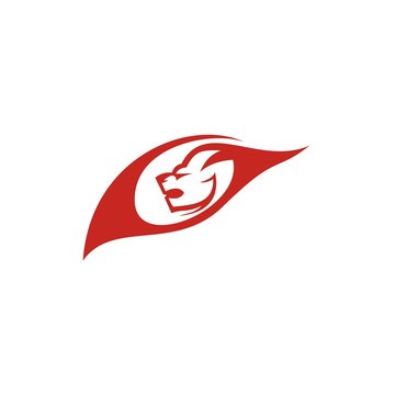 Lion eye logo design