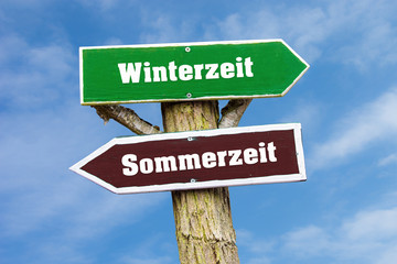 Schild 127 - Winterzeit