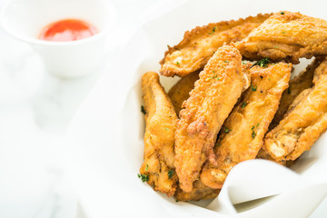 Fried crispy chicken wing