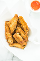 Fried crispy chicken wing