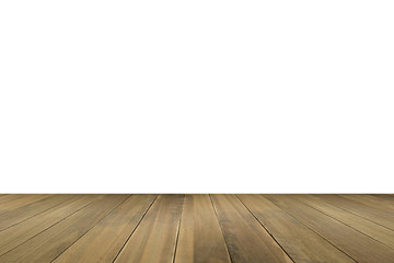 Old wooden floor or wooden planks isolated on white background.
