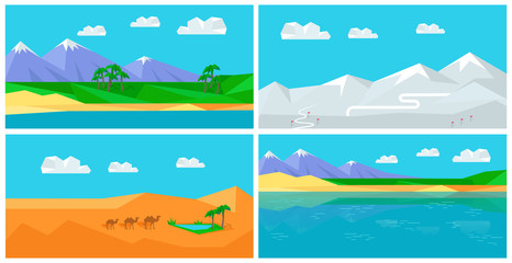 Set of Natural Landscapes in Flat