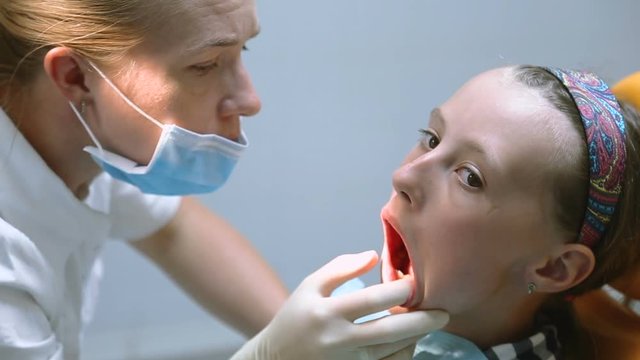 child at the dentist. pediatric dentistry