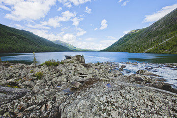 Rocks near Multinskiye lake, Altai mountains