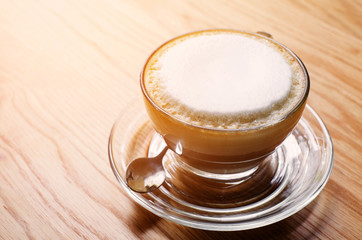 hot cappucino coffee