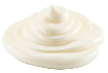 Mayonnaise swirl. File contains clipping paths.