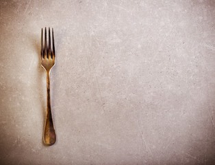 Vintage fork over grunge