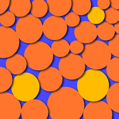 Abstract Artwork Circles Orange Yellow