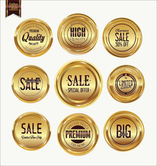 Sale luxury golden labels collection