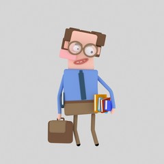 3d illustration. A teacher man.