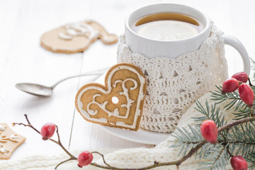 Christmas Hot tea with cold days