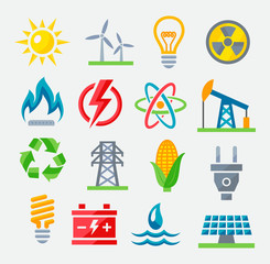Energy colorful icons