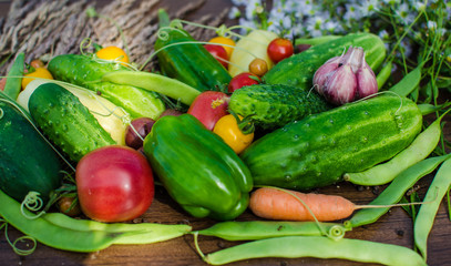fresh and raw vegetables